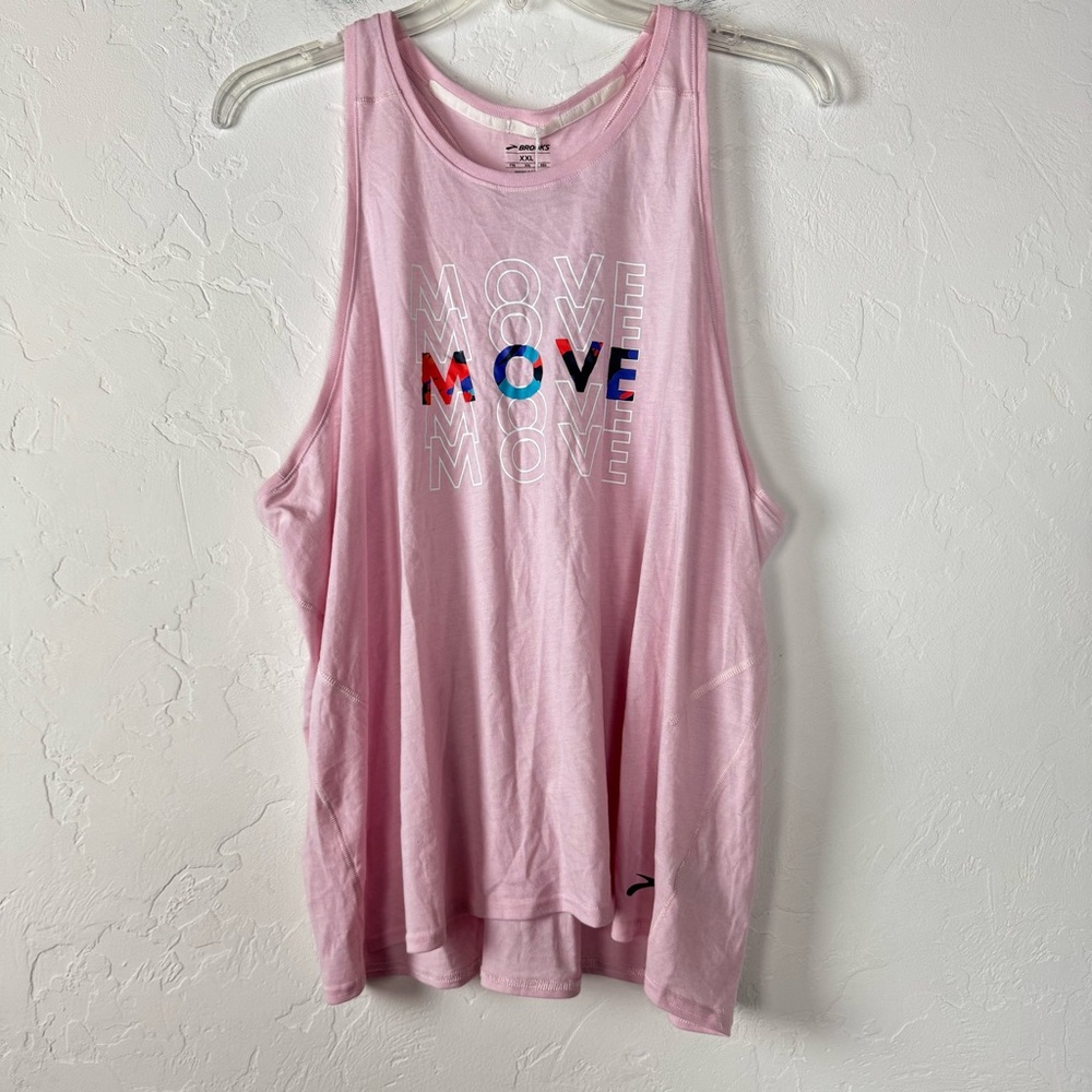 Brooks Tank Top Knit Shirt Tee DSG‎ Distance 2.0 Empower Her Pink Orchid Running